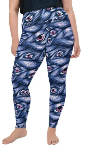 Spooky Eyes Plus Size Leggings