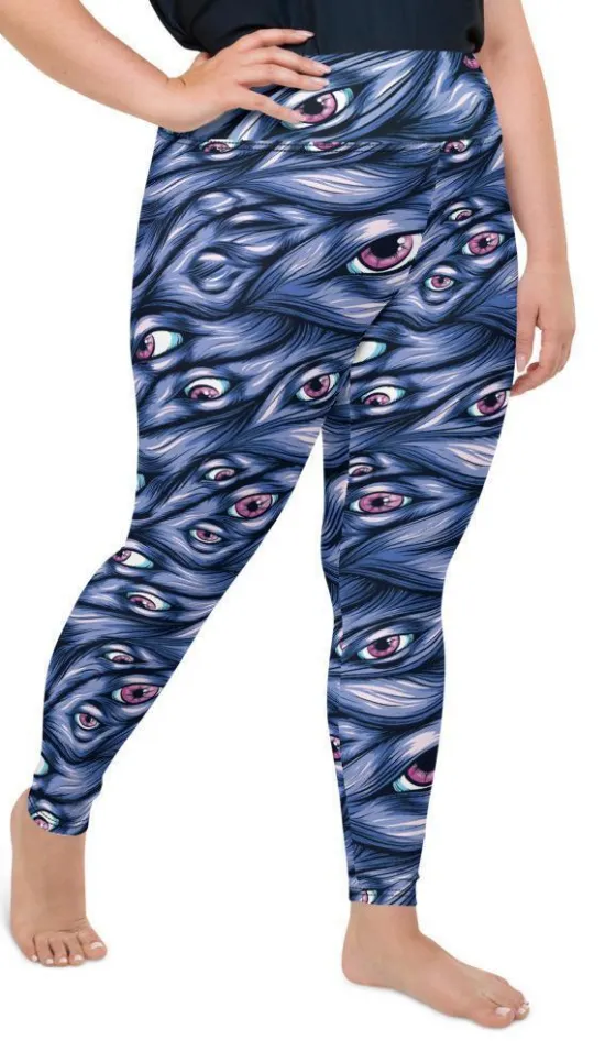 Spooky Eyes Plus Size Leggings