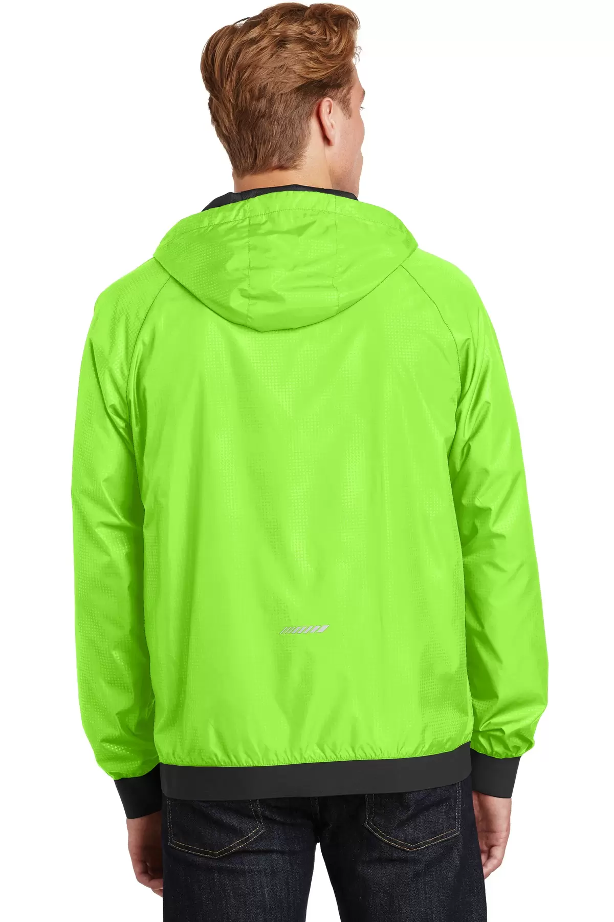 Sport Tek JST53 Sport-Tek Embossed Hooded Wind Jacket SKU: JST53