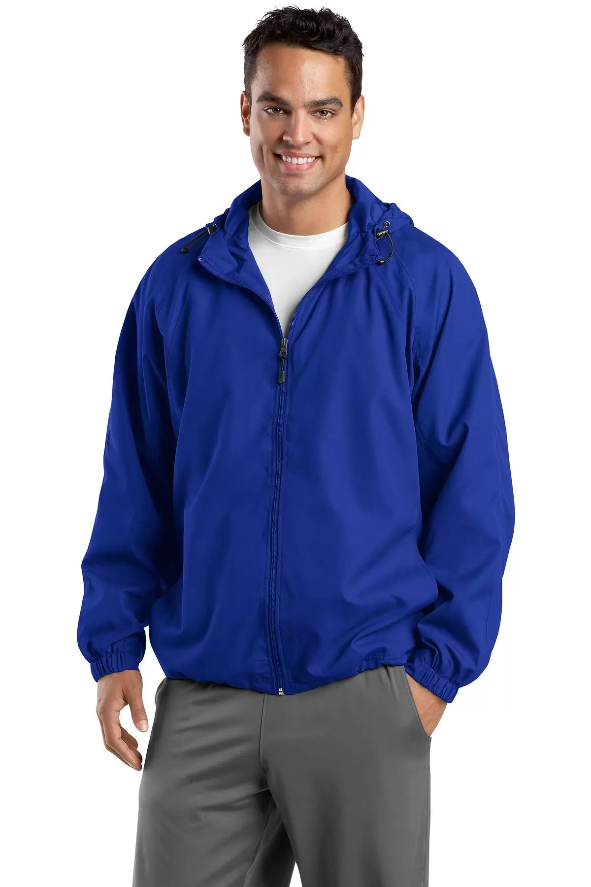 Sport Tek TJST73 Sport-Tek Tall Hooded Raglan Jacket SKU: TJST73