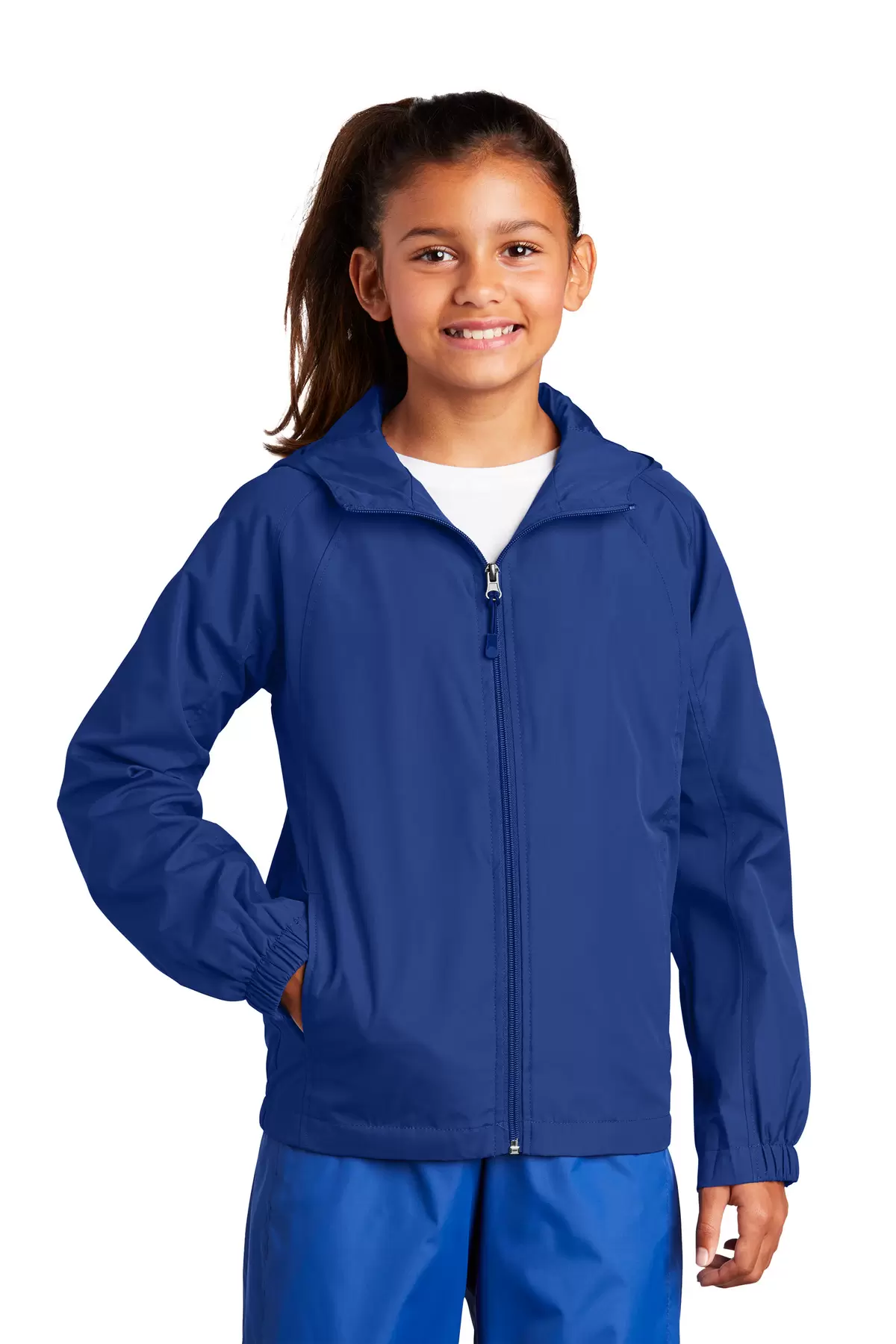 Sport Tek Youth Hooded Raglan Jacket YST73 SKU: YST73