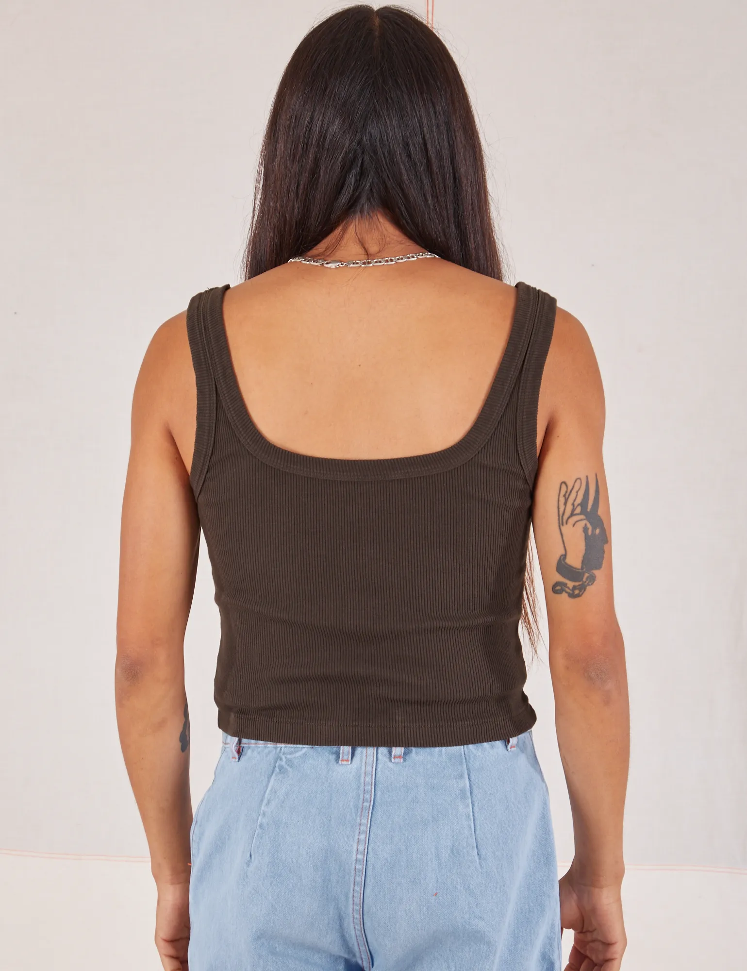 Square Neck Tank - Espresso Brown