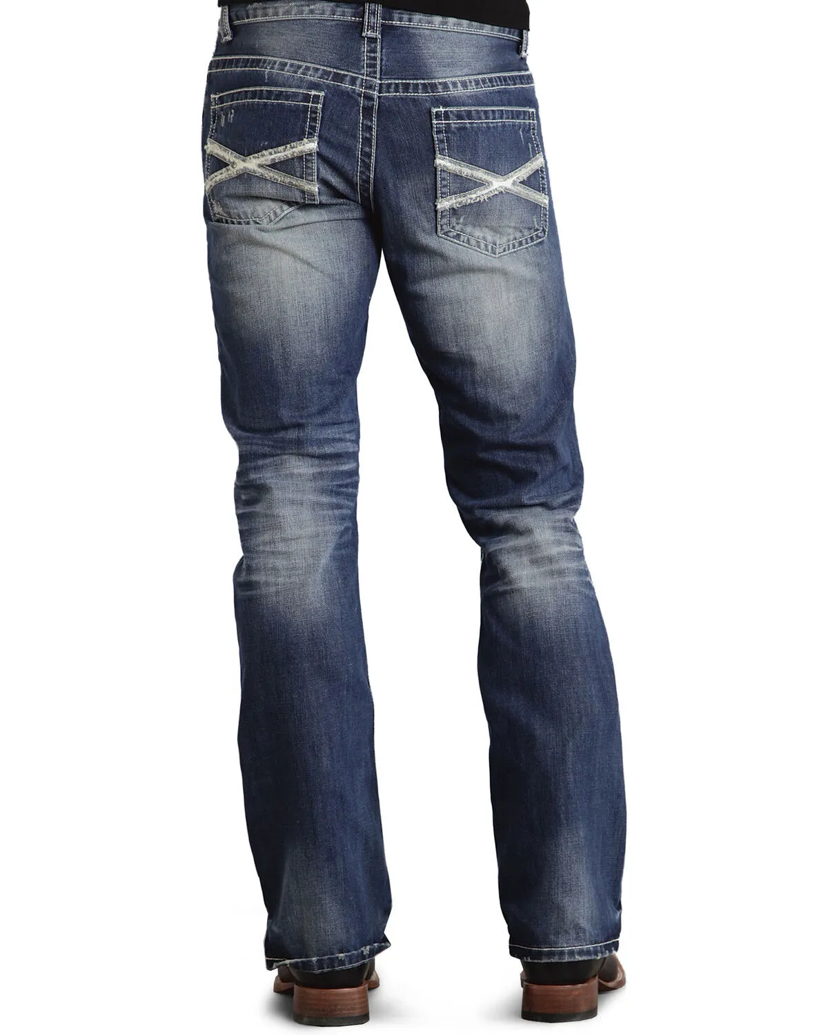 Stetson Rock Fit Bold X Stitched Jeans - Big & Tall