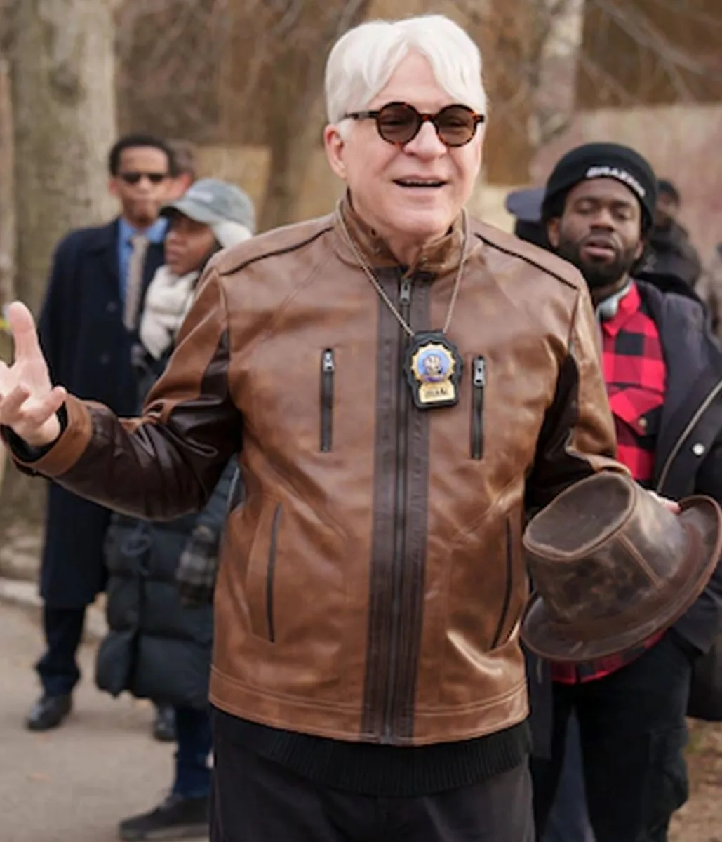 Steve Martin Only Murders in the Building Brown Leather Jacket