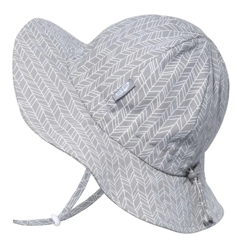 Sun Hat, Grey Herringbone