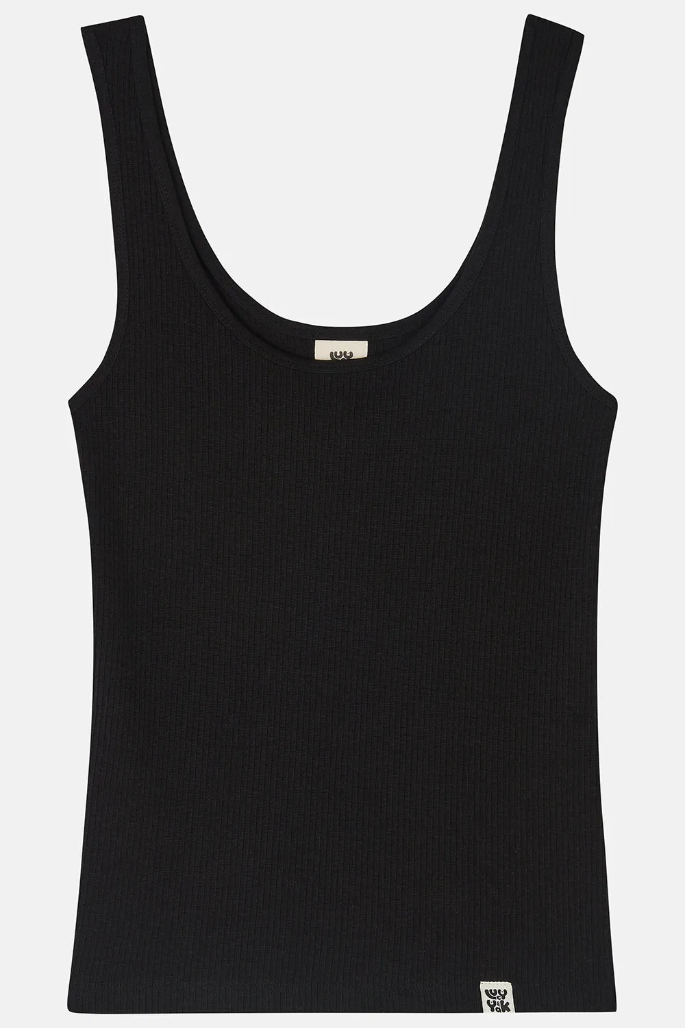 Susie Vest Top: ORGANIC COTTON & LENZING ECOVERO - Black