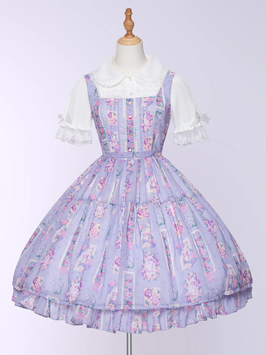 Sweet Lolita Dress Polyester Sleeveless Jumper Lolita Dress