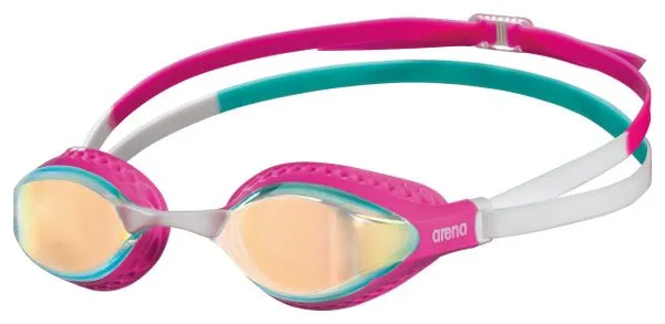 Swimming goggles Arena AIR-SPEED MIRROR YELLOW COPPER PINK MULTI