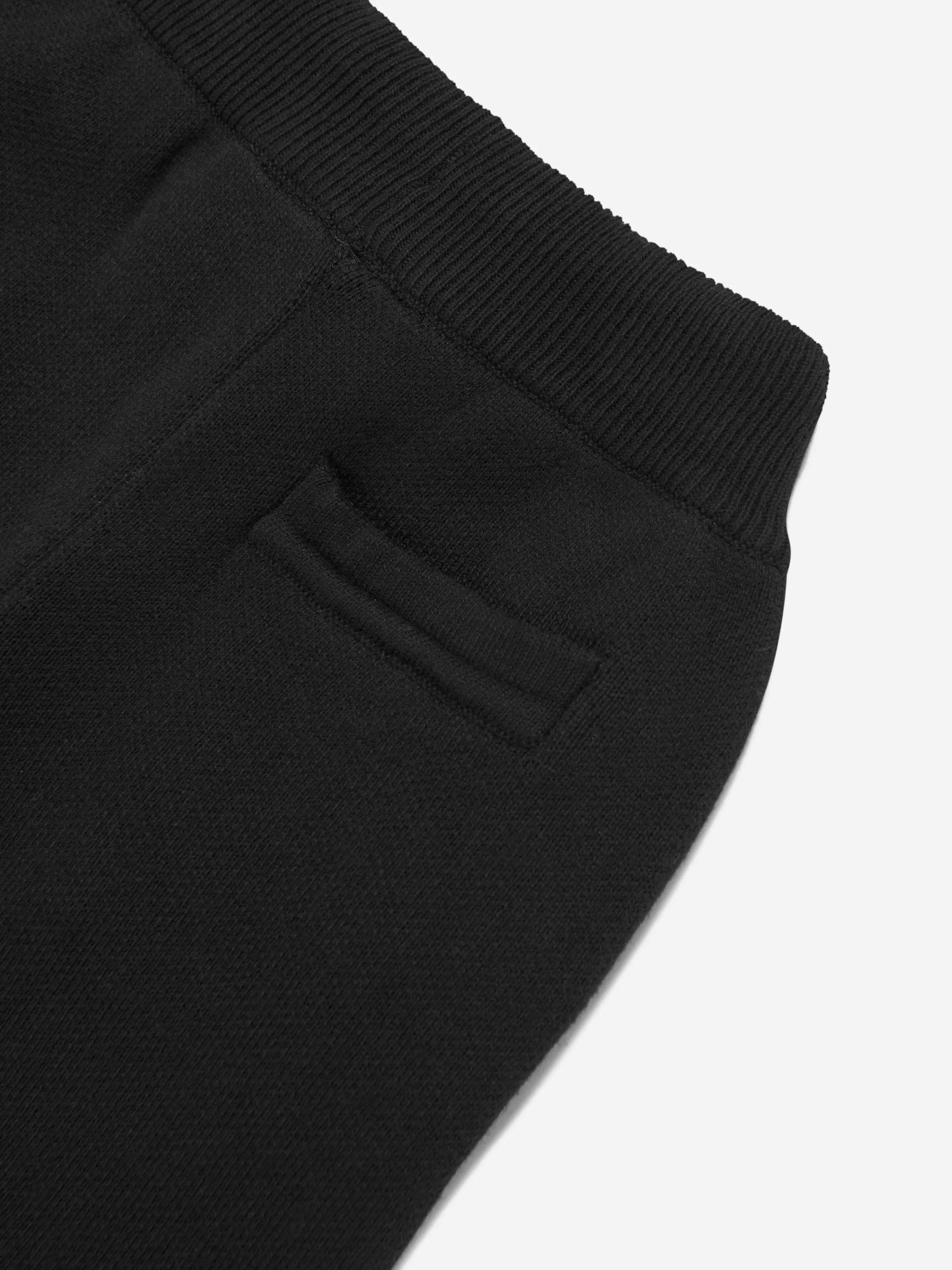 The Couture Club Kids Knitted Emblem Joggers in Black