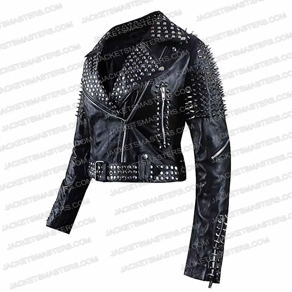 The Imperfects Morgan Taylor Campbell Black Leather Studded Jacket