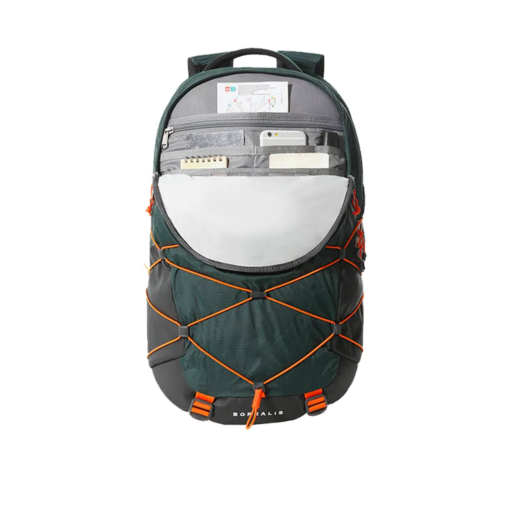 The North Face Borealis Backpack Dark Sage Green/Red Orange NF0A52SE1V5