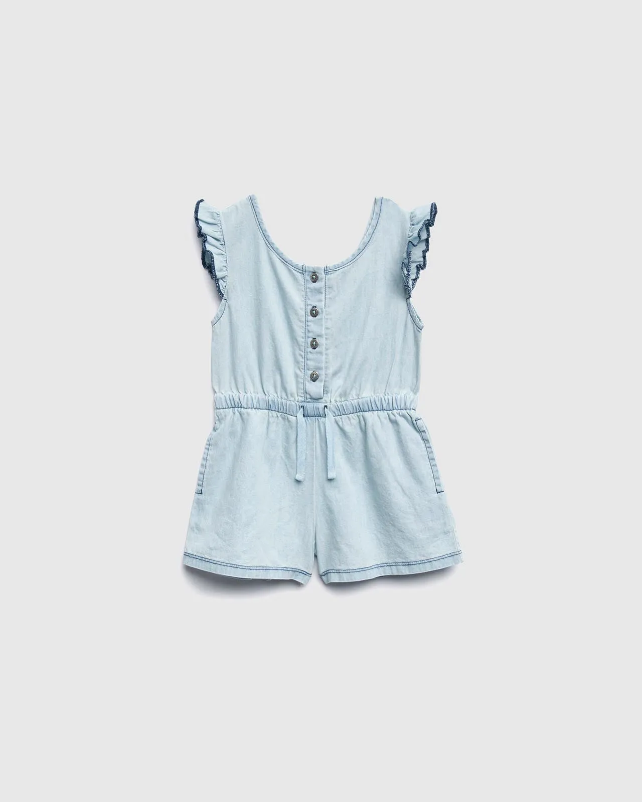 Toddler Girls Chambray Romper