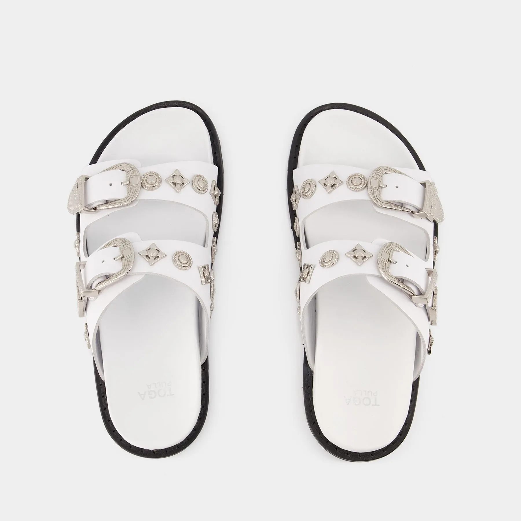 Toga Pulla  Aj844 Sandals - Toga Pulla - Black/White - Leather