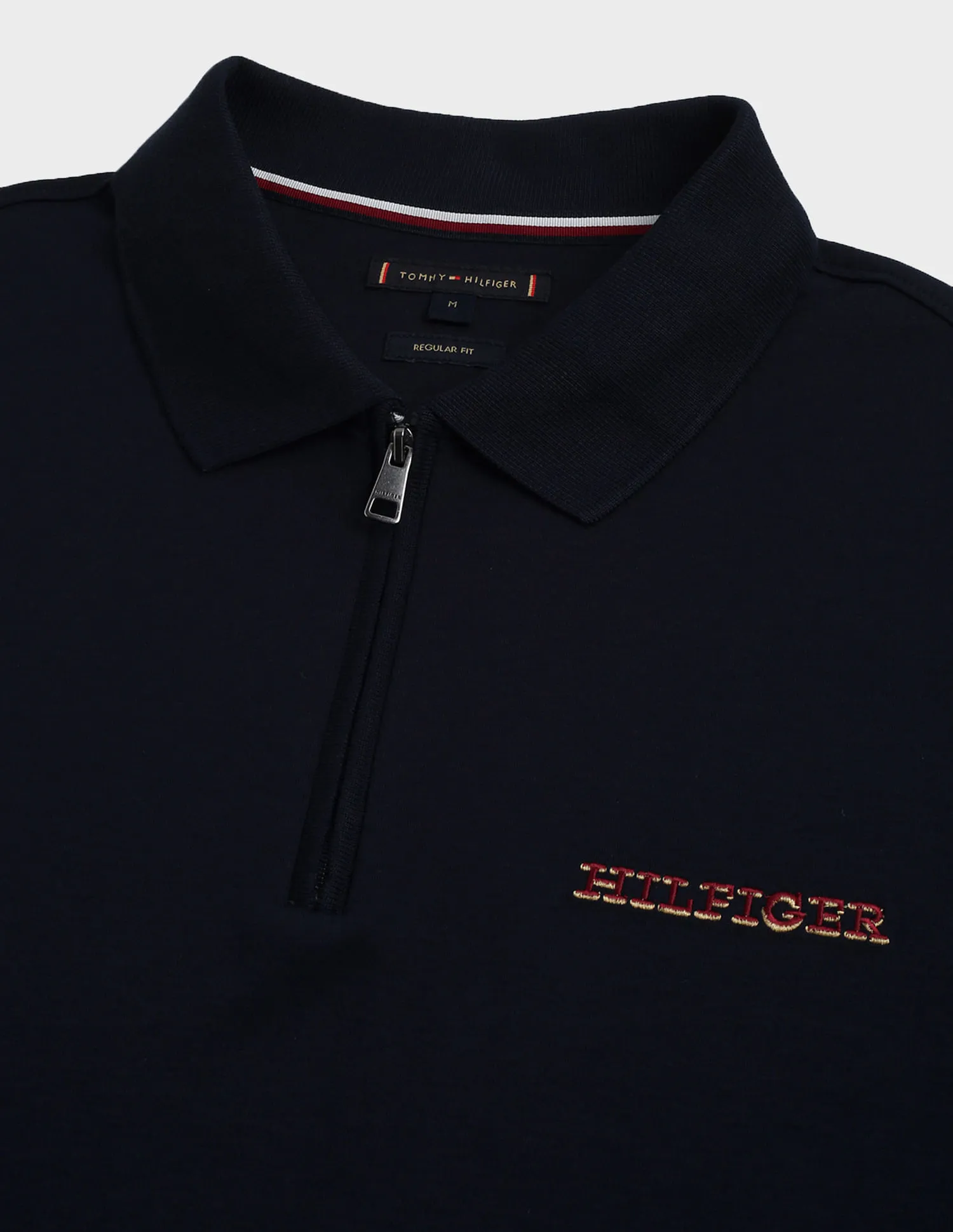 Tommy Hilfiger Solid Zipper Polo Shirt