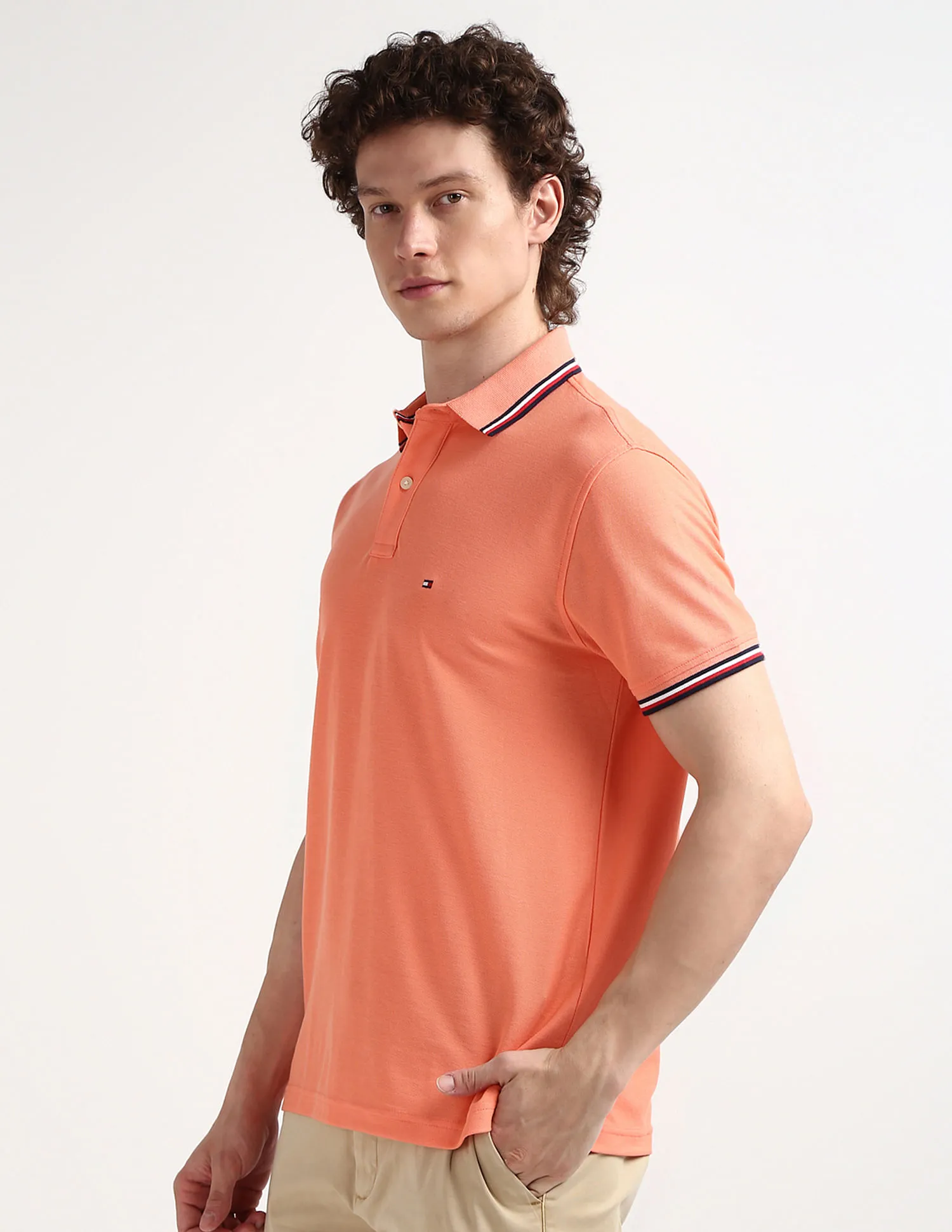 Tommy Hilfiger Tipped Cotton Polo Shirt