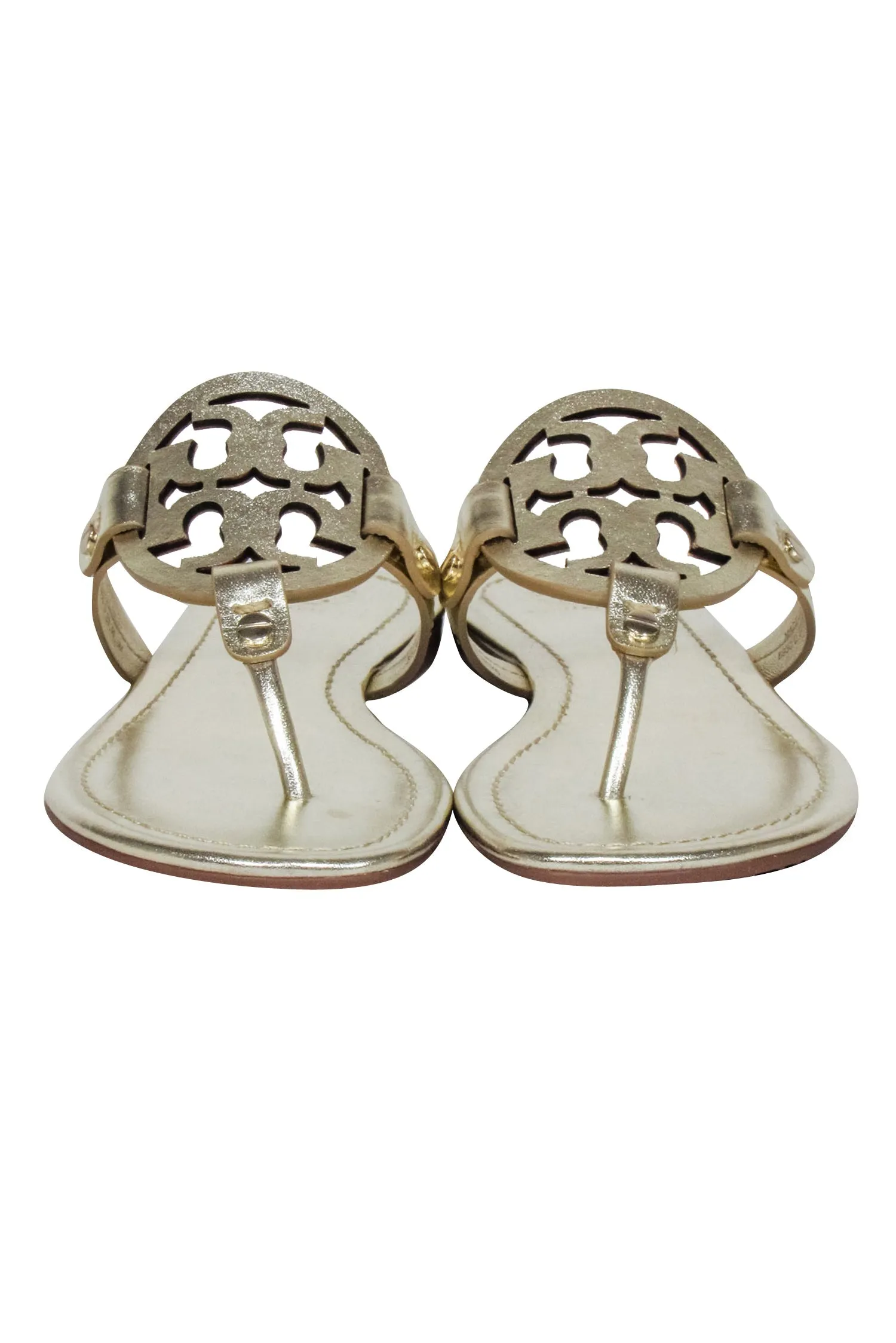 Tory Burch - Pale Gold Metallic Miller Sandals Sz 6