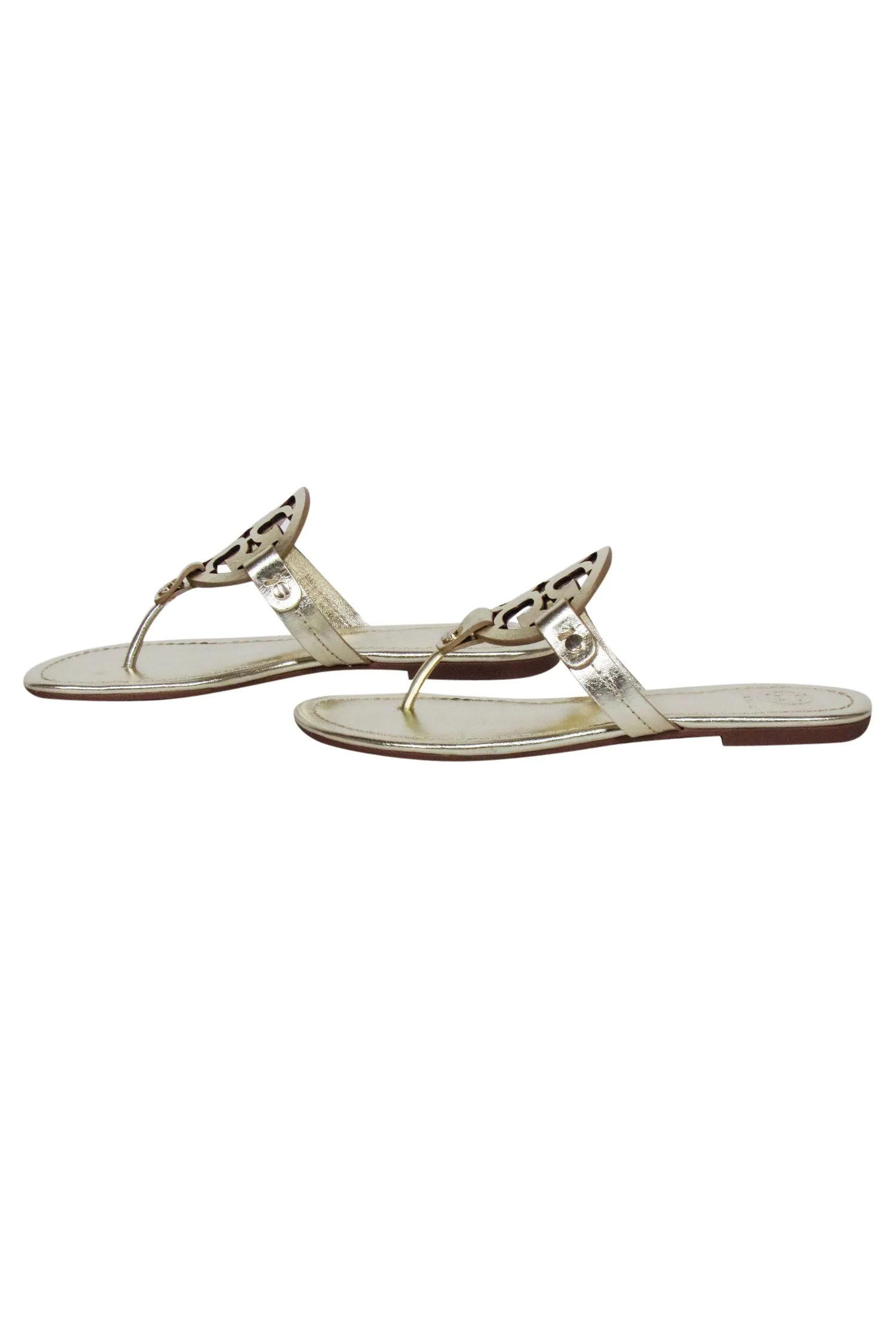 Tory Burch - Pale Gold Metallic Miller Sandals Sz 6