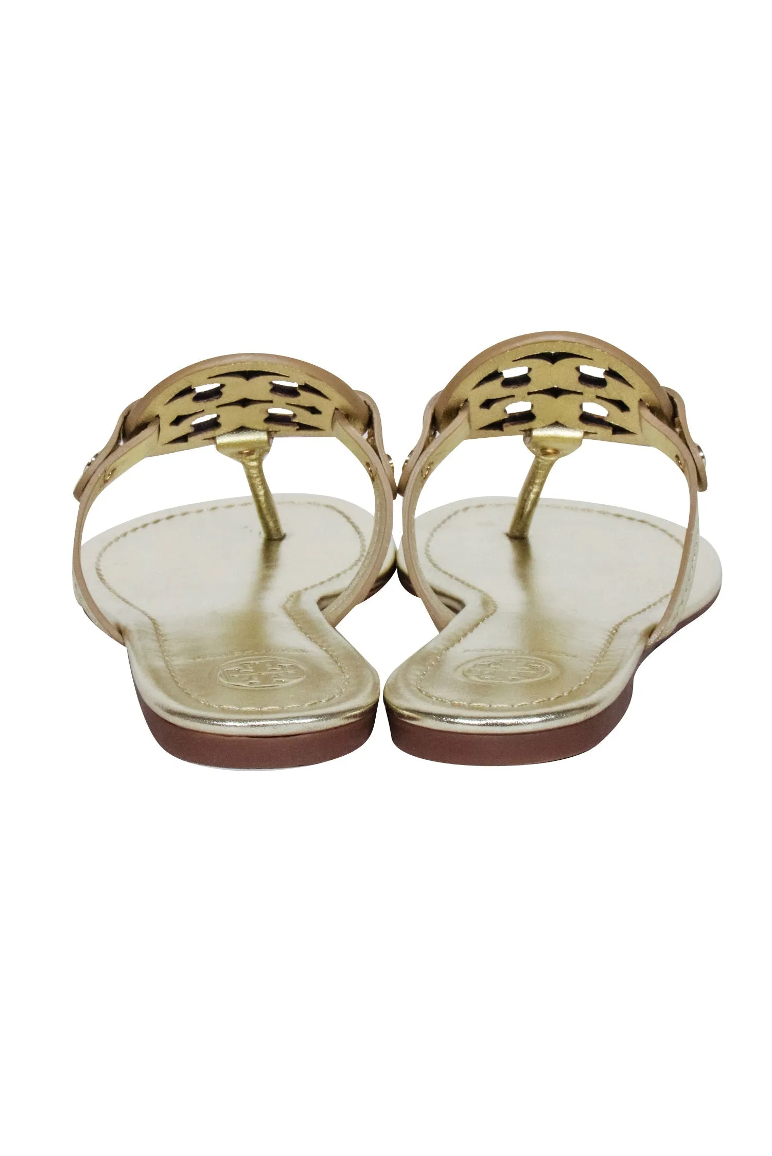 Tory Burch - Pale Gold Metallic Miller Sandals Sz 6