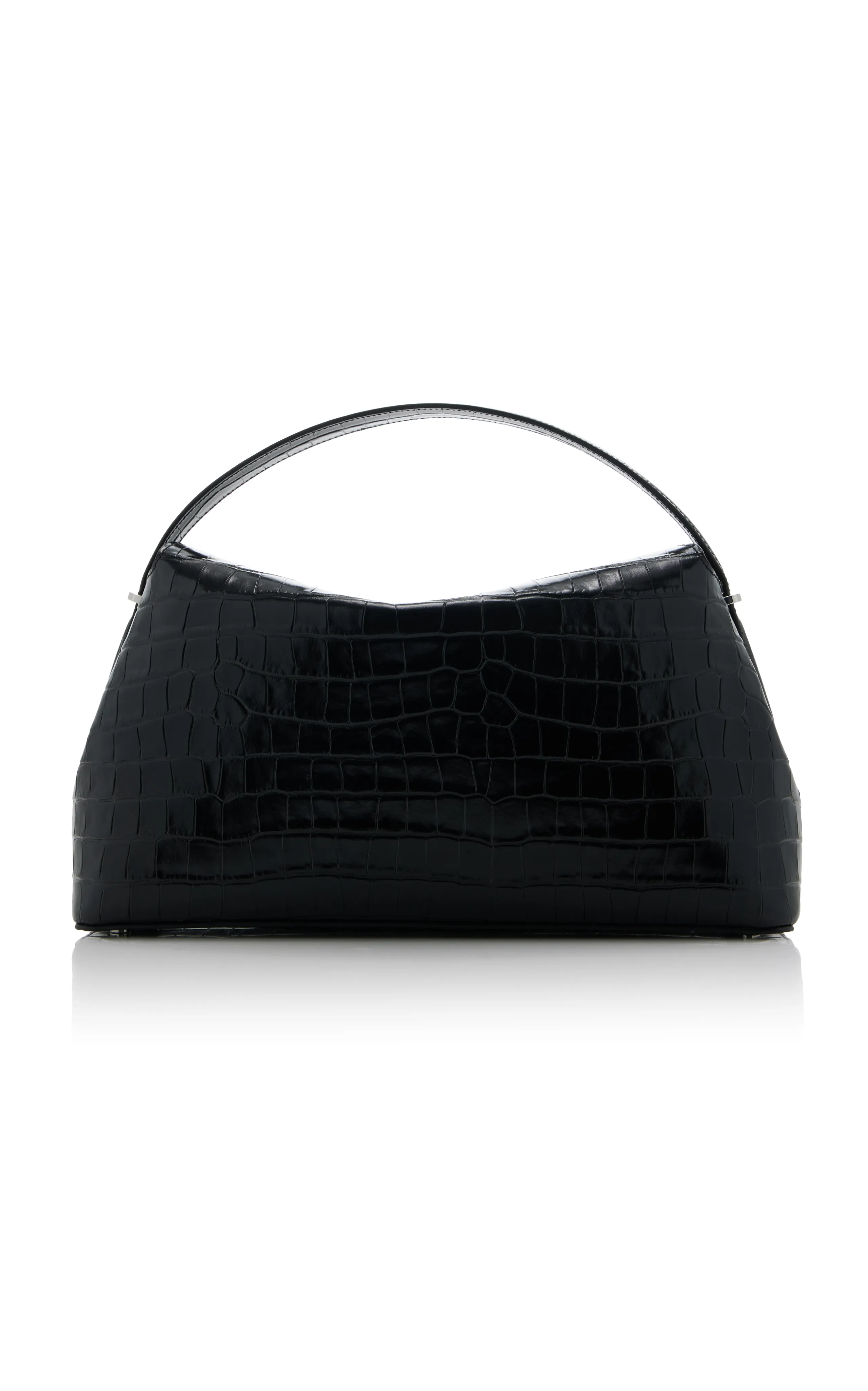 Toteme T-Lock Croc-Effect Leather Top Handle Bag