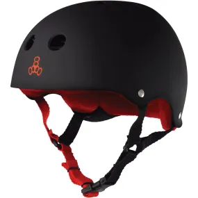 Triple Eight Sweatsaver Helmet Black Rubber Red