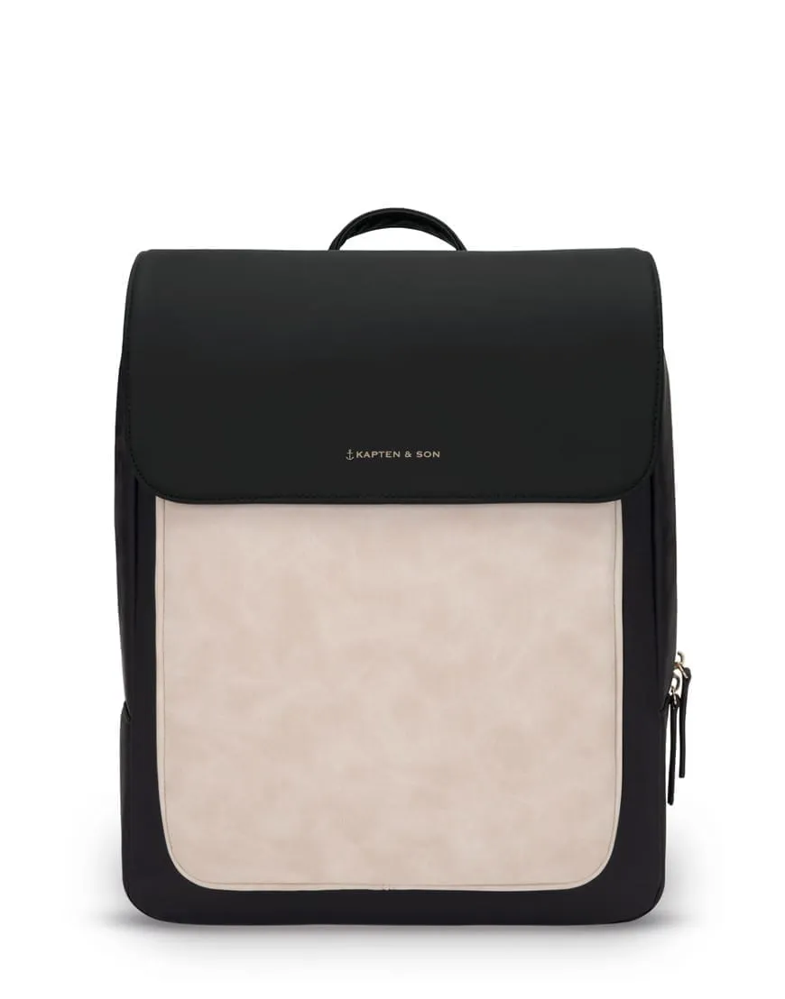 Tromso Cream Black Backpack | Kapten & Son | WATCH WEAR