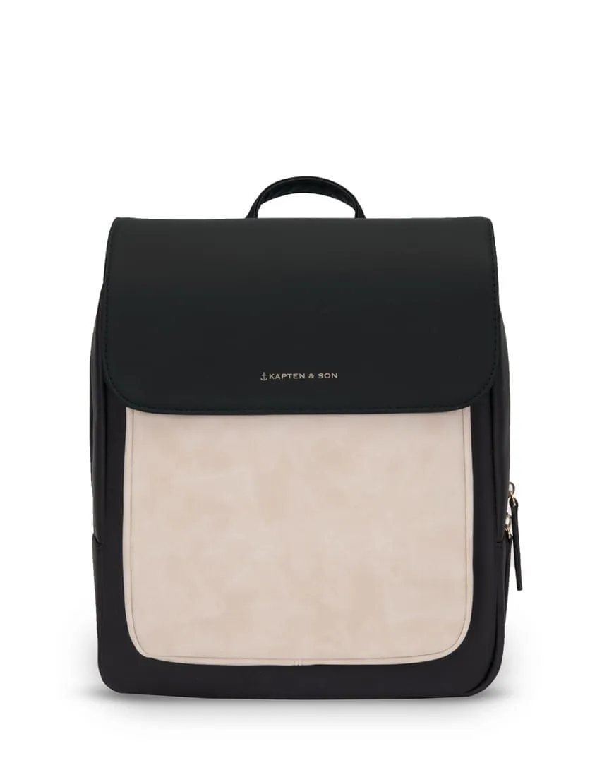 Tromso Small Cream Black Backpack | Kapten & Son | WATCH WEAR