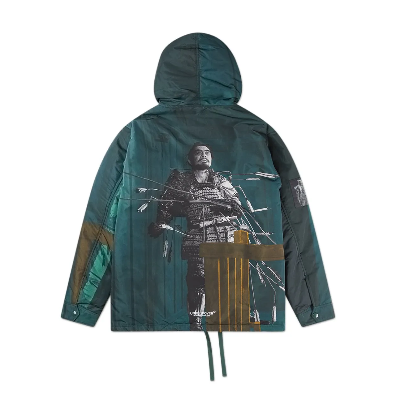 undercover 'throne of blood' hooded drawstring jacket (green)