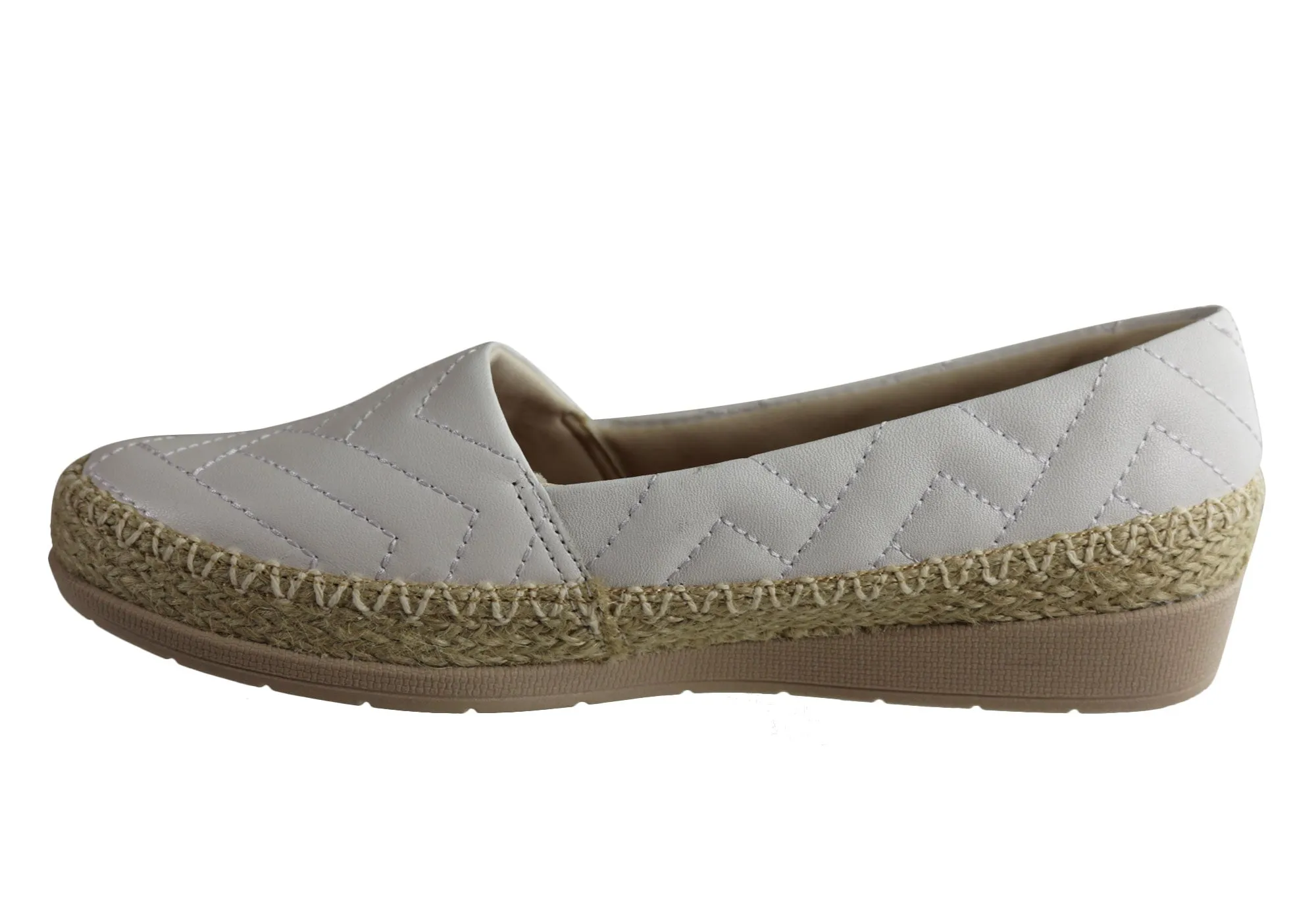 Usaflex April Womens Comfort Leather Espadrille Shoes Made In Brazil