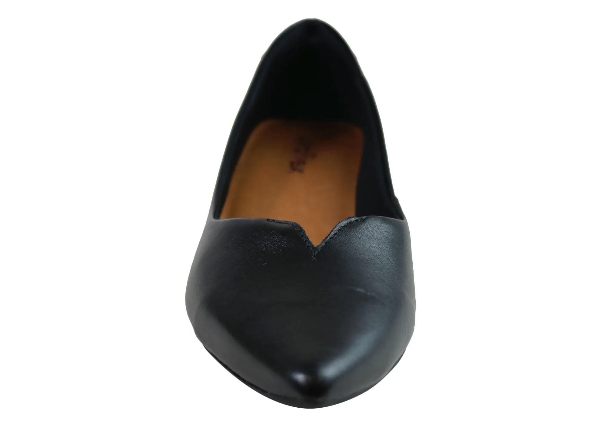 Usaflex Jianna Womens Low Heel Leather Shoes Made In Brazil