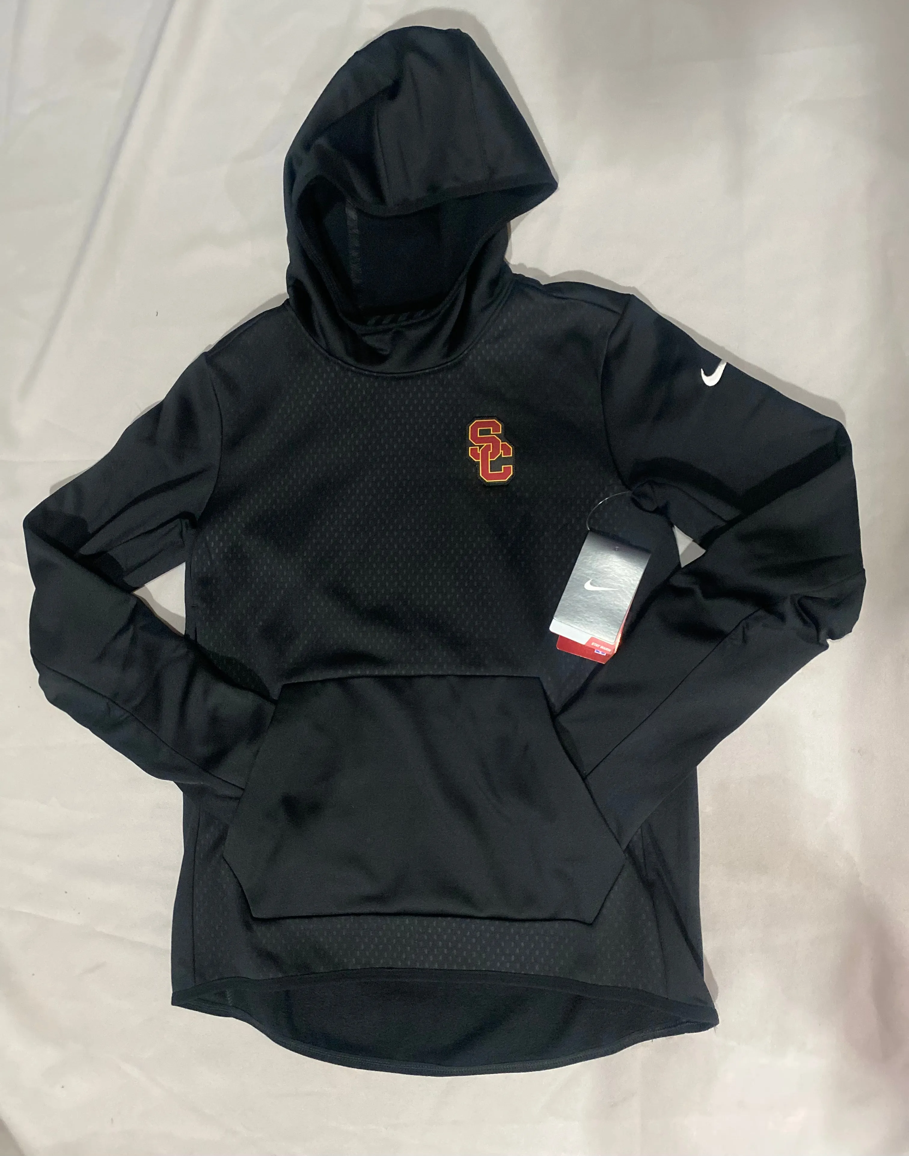 USC Trojans Nike Therma-Fit Black Pocket Pullover Hoodie for Women