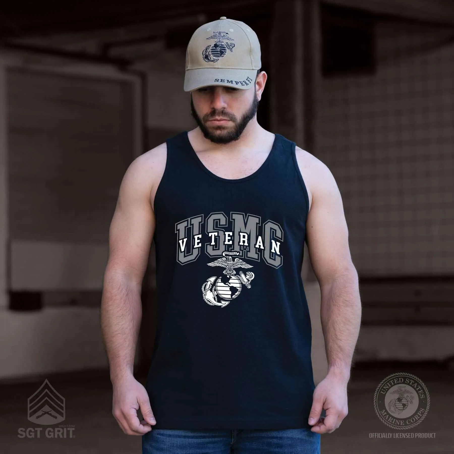 USMC Veteran Overlay Tank Top