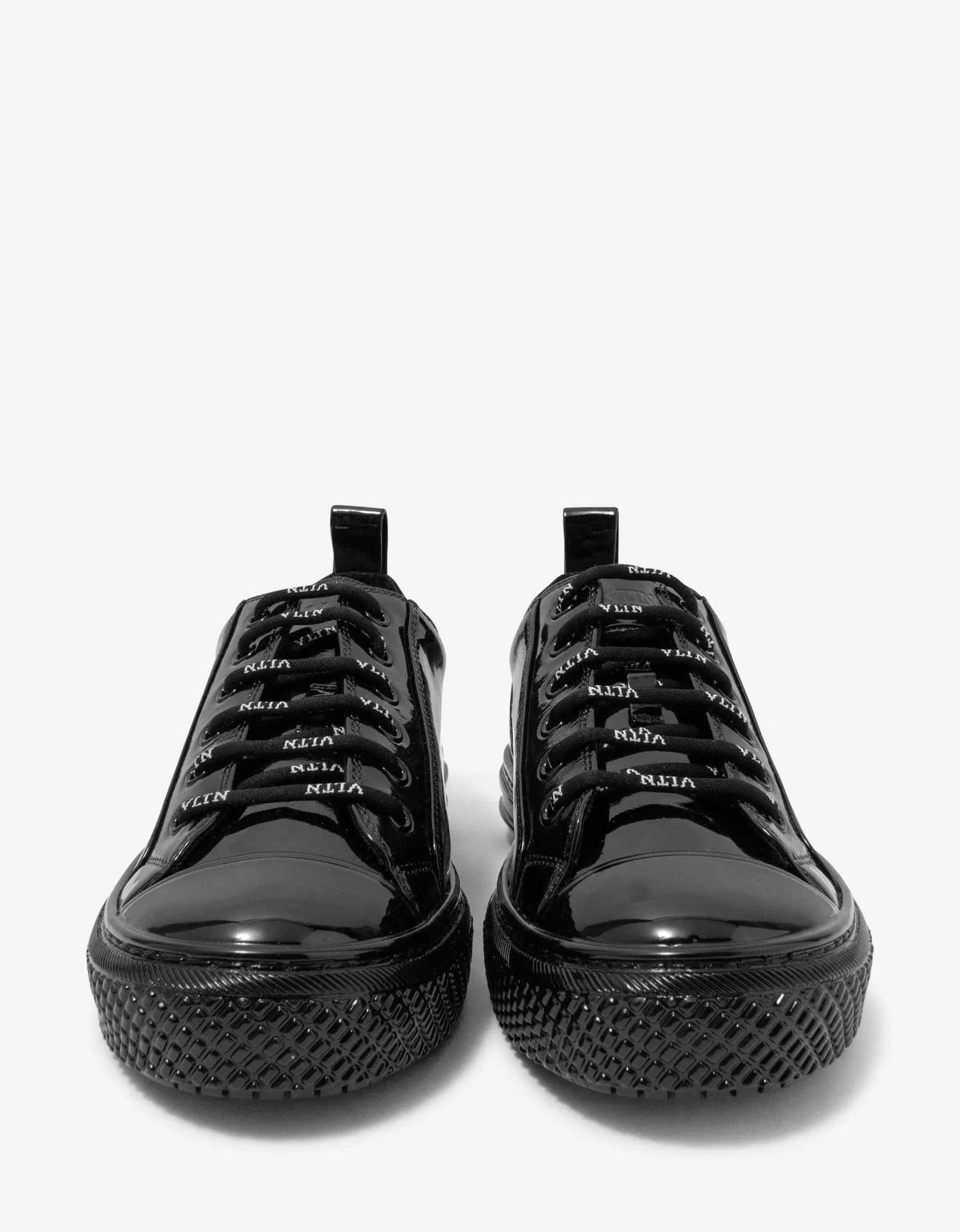 Valentino Garavani Giggies Black Patent Leather Trainers