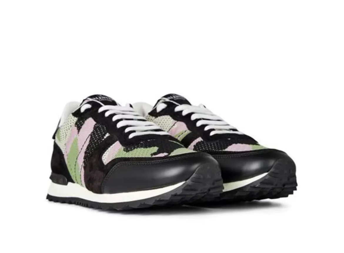 VALENTINO MESH ROCKRUNNER TRAINERS - BLACK / CAMO