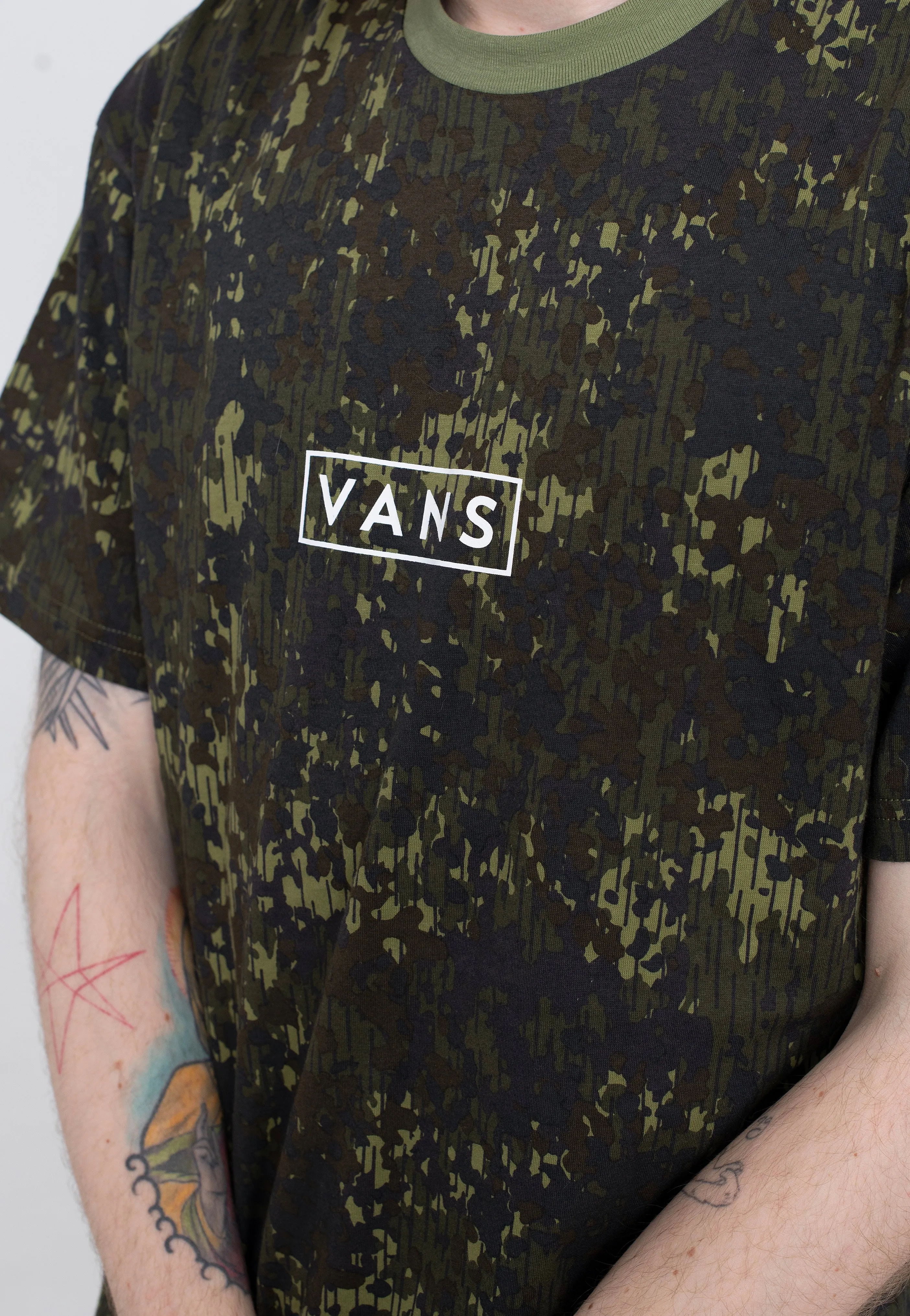 Vans - Classic Easy Box Loden Green/White - T-Shirt