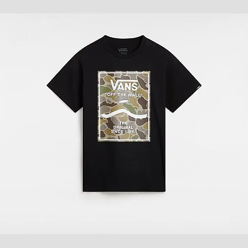 Vans KIDS PRINT BOX T-SHIRT (8-14 YEARS) (BLACK/BUNGEE CO) BOYS BROWN