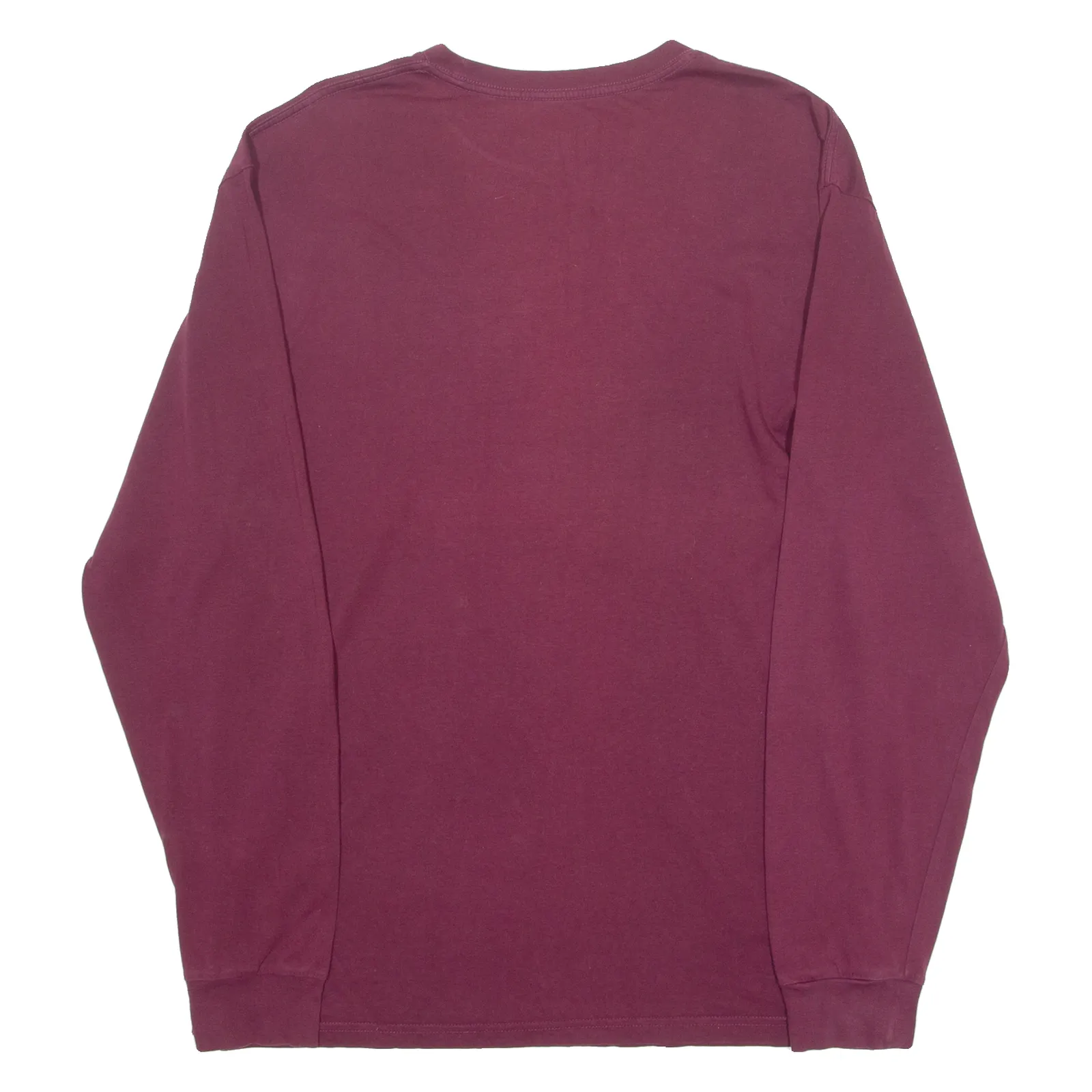 VANS Mens T-Shirt Maroon Long Sleeve Crew Neck L