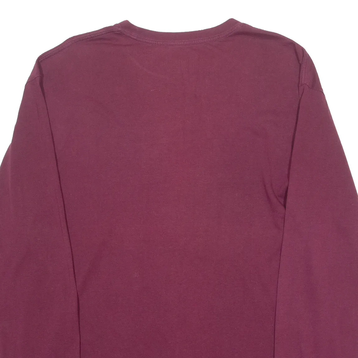 VANS Mens T-Shirt Maroon Long Sleeve Crew Neck L