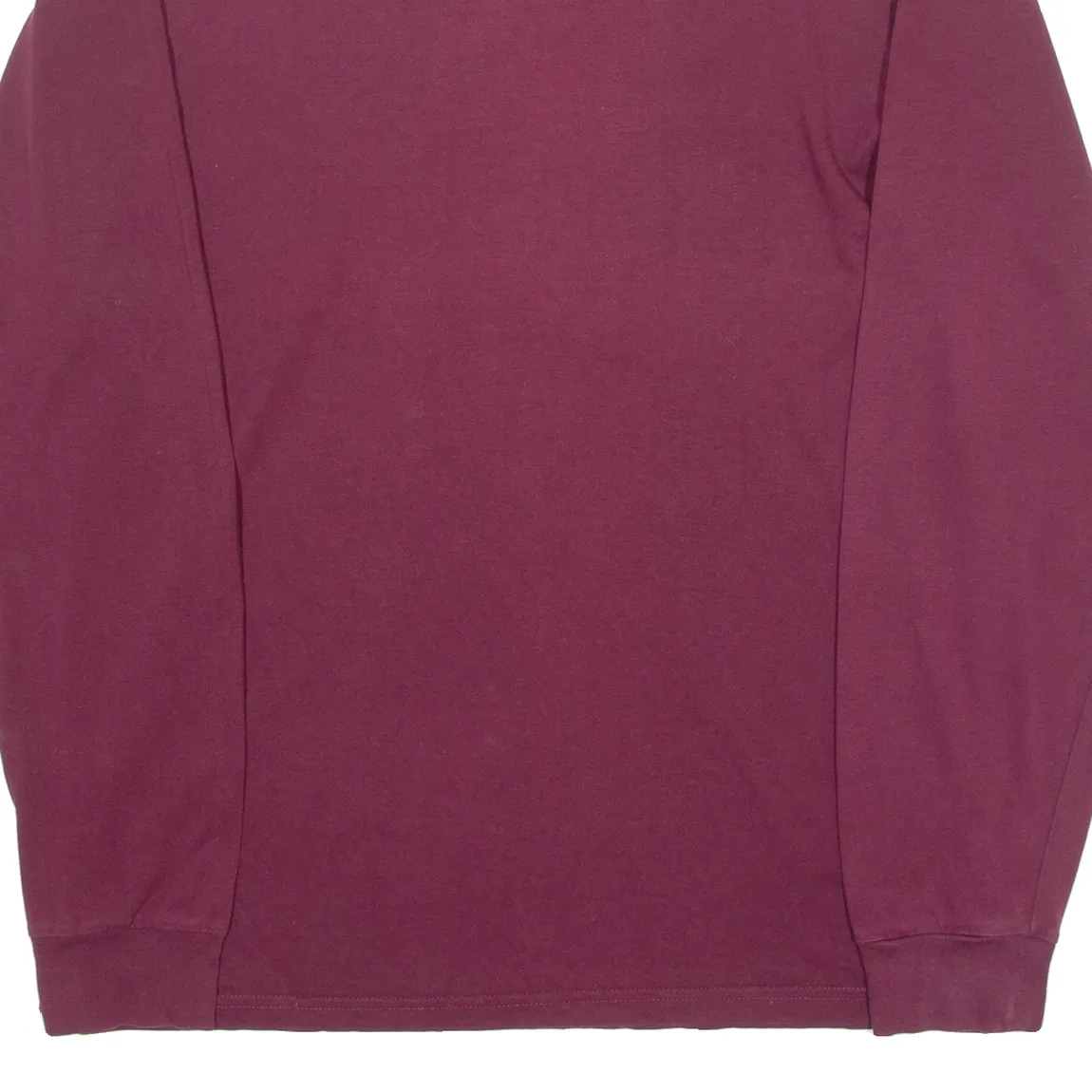 VANS Mens T-Shirt Maroon Long Sleeve Crew Neck L