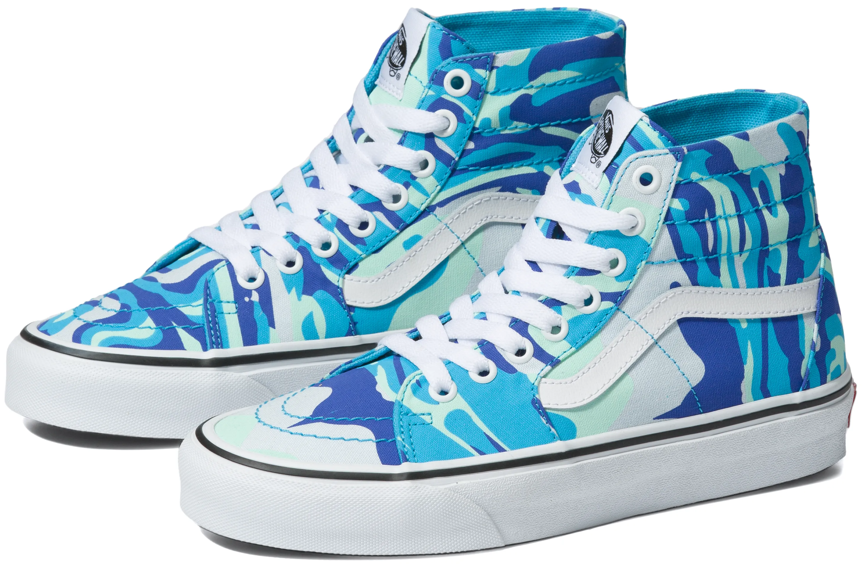 Vans Sk8-Hi Tapered Bright Vibrations Blue/True White