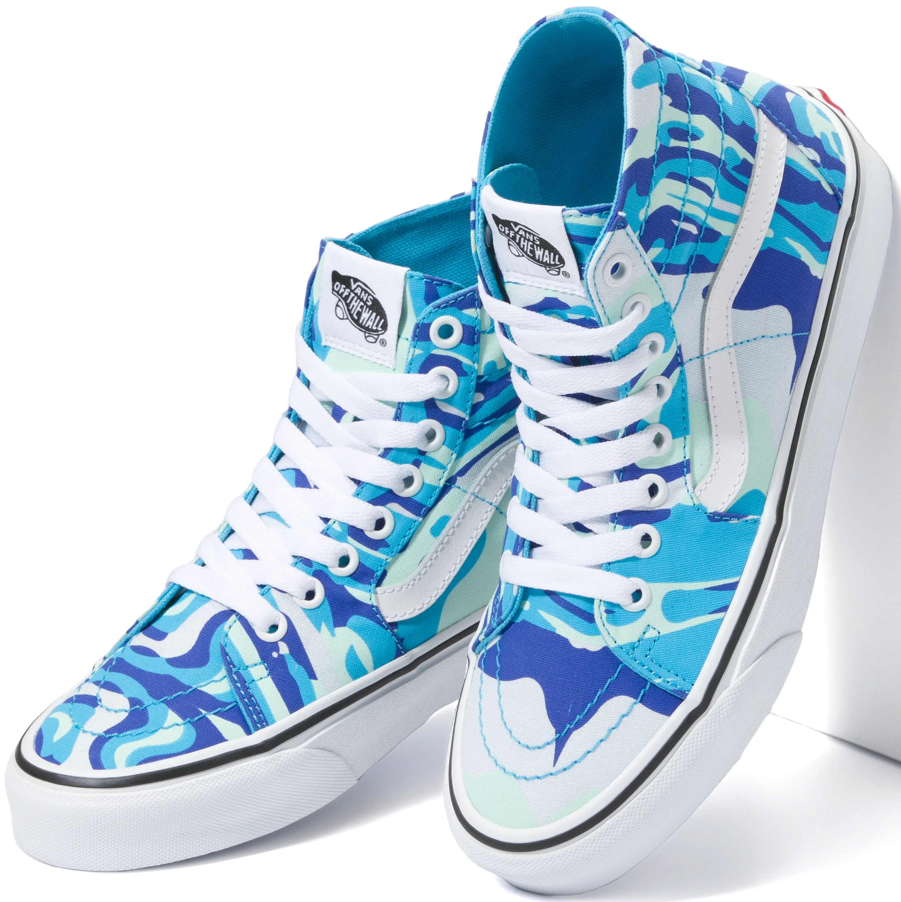 Vans Sk8-Hi Tapered Bright Vibrations Blue/True White