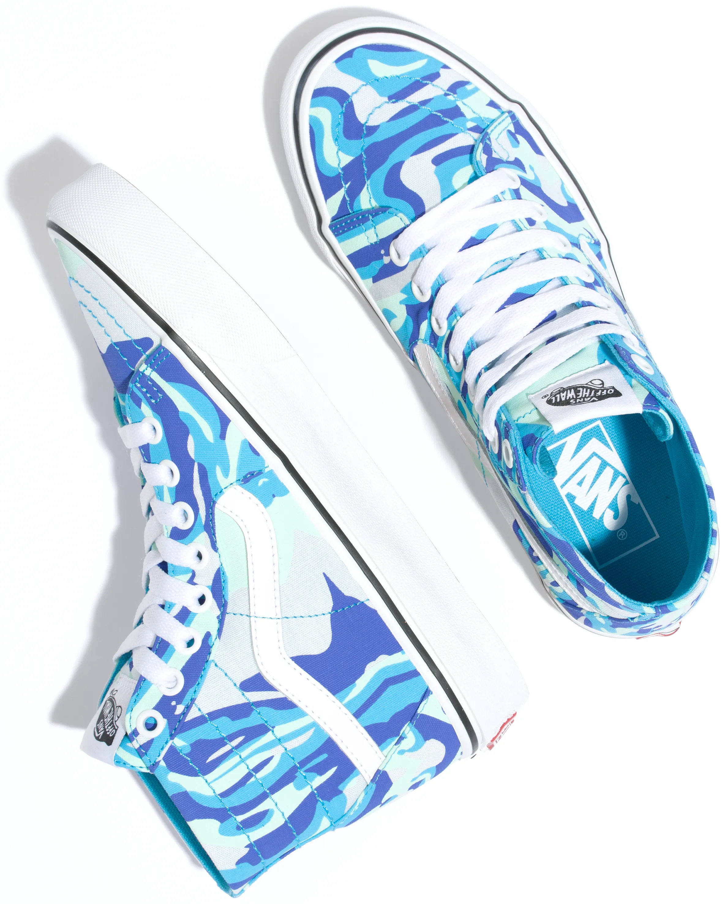 Vans Sk8-Hi Tapered Bright Vibrations Blue/True White