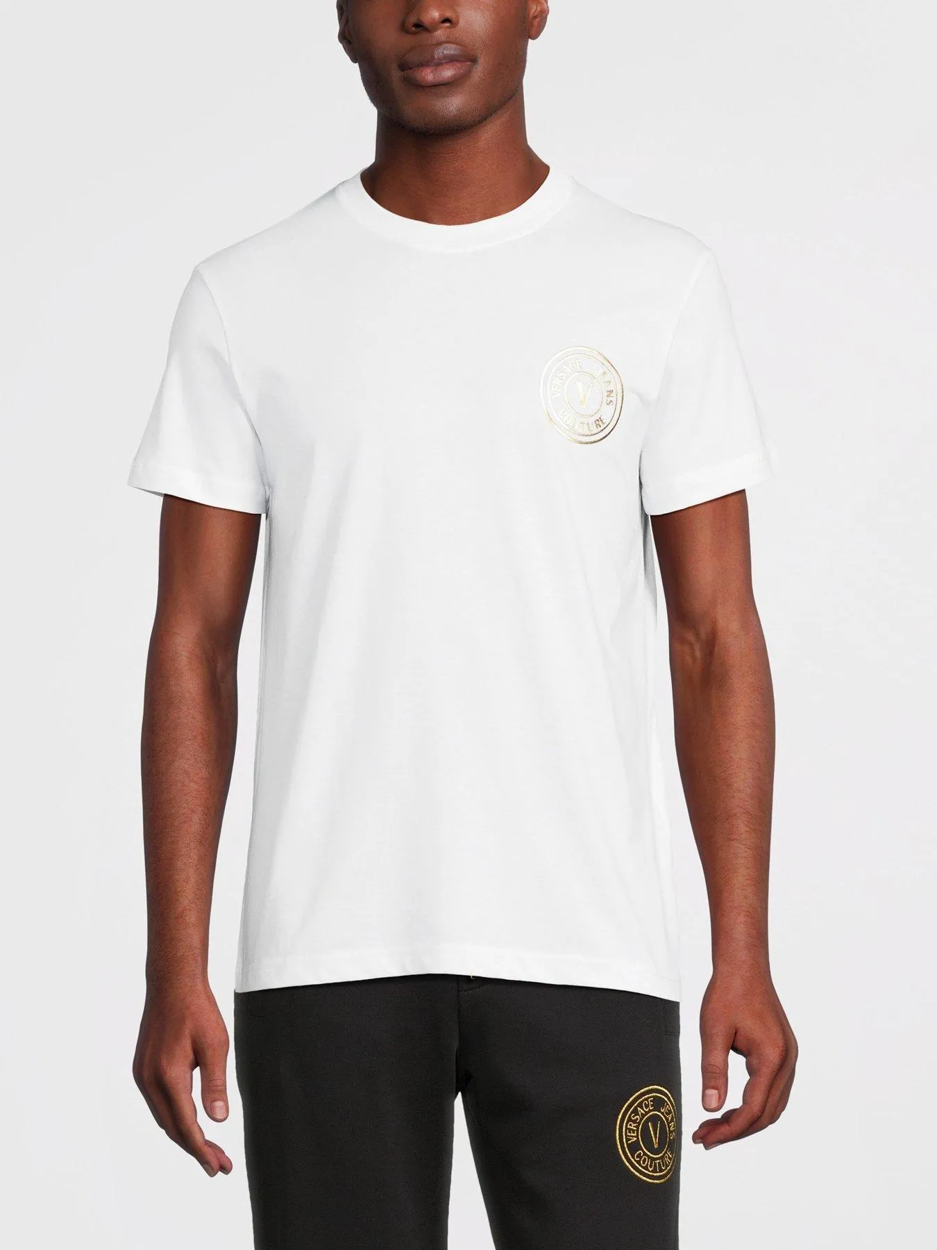 Versace Jeans Couture V Emblem FoilSlim Fit T-shirt - White