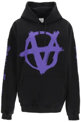 Vetements Anarchy Logo Drawstring Oversized Hoodie