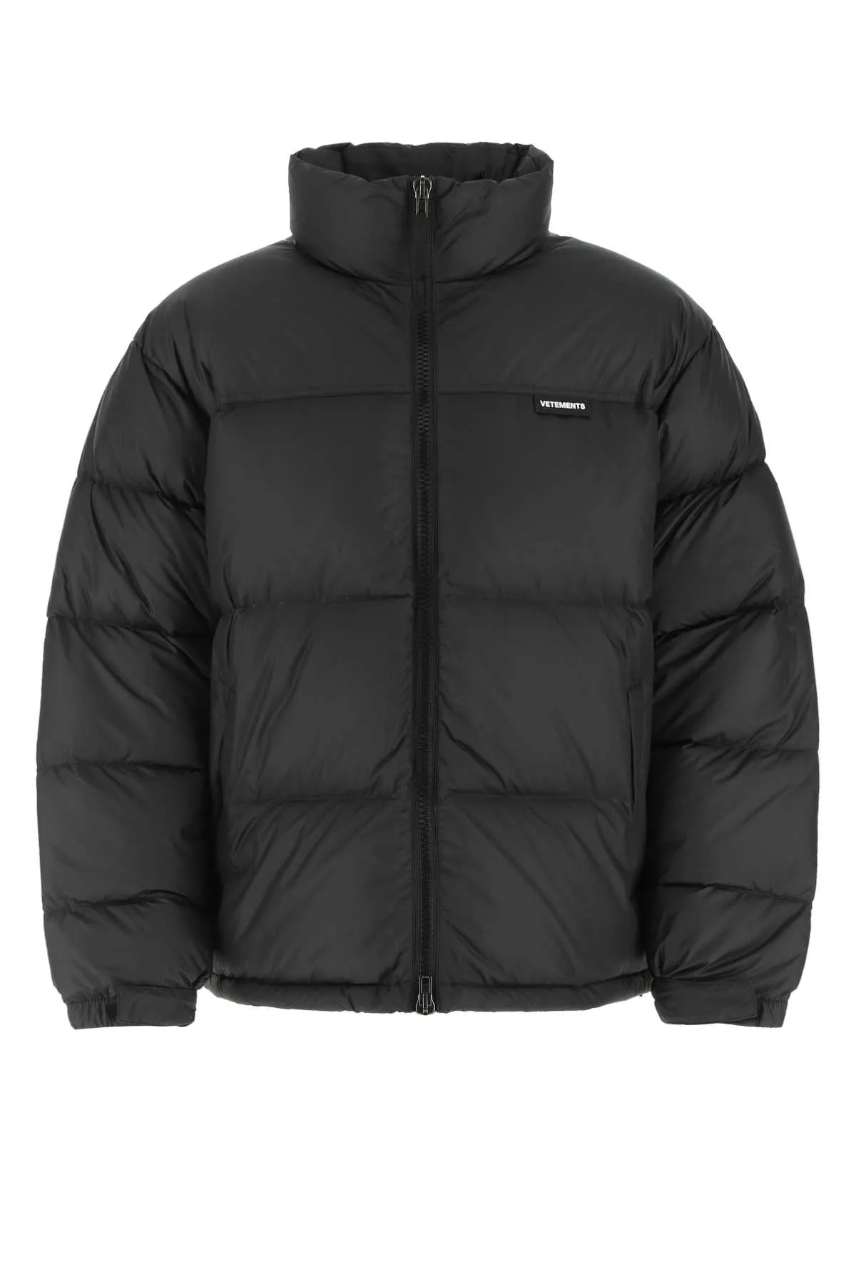 Vetements Logo Patch Zip-Up Puffer Jacket