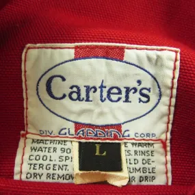 Vintage 50s Carters Reversible Vest Large Deadstock Canvas Red Fleece