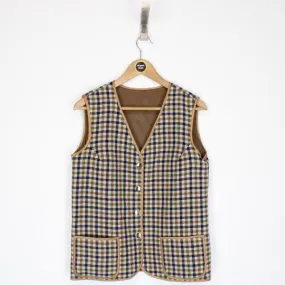 Vintage 90s Aquascutum Wool Waistcoat Vest Small