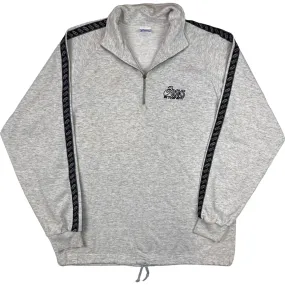 Vintage 90s Asics Quarter-Zip Sweatshirt Grey