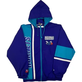 Vintage Charlotte Hornets Mighty-Mac NBA Zip-Up Jacket Blue Rare