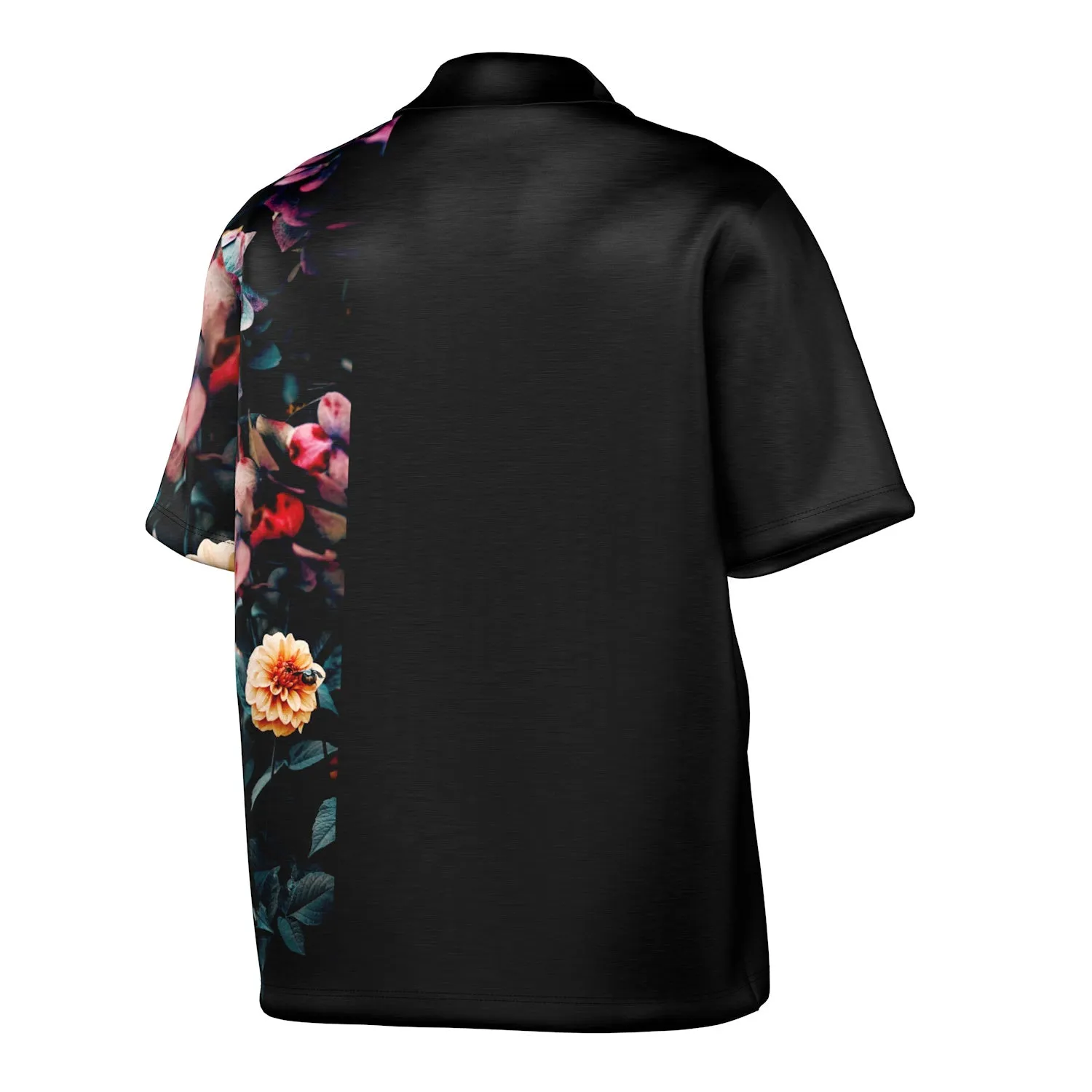 Vintage Flowers Oversized Polo Shirt