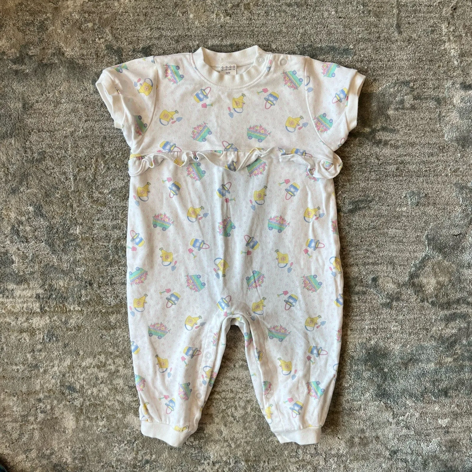 Vintage Good News Garden Beach Romper 24 Months